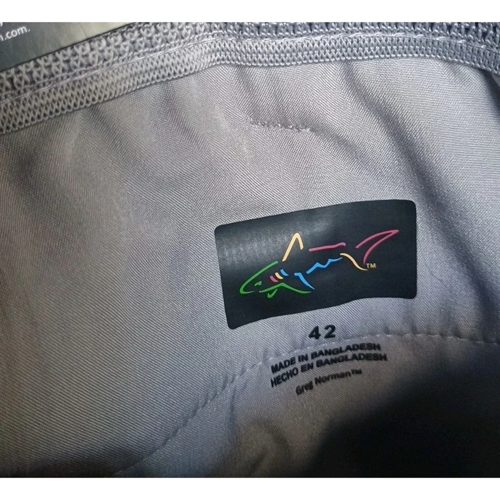 NWT Greg Norman Shorts Mens 42 Gray Performance Stretch Golf UPF Sun Protection